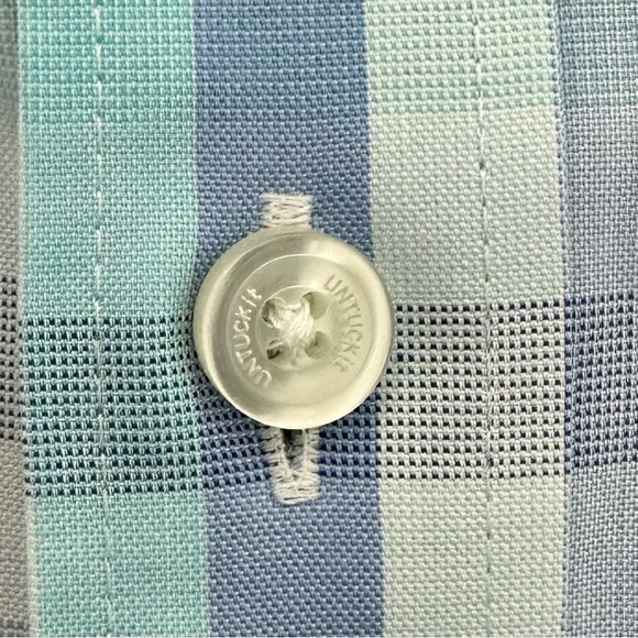 Untuckit Blue Check Wrinkle Free Regular Fit Canaletto UK Shirt Size XL - Picture 7 of 11